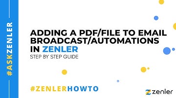 #askzenler - Adding PDF link to emails and automations in Zenler
