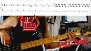 Thin Lizzy - Cold Sweat - Bass Backing Track (No Bass) with Tab and Score