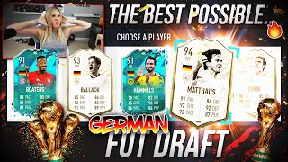 FIFA 20 BEST POSSIBLE ALL GERMAN FUT DRAFT CHALLENGE!!