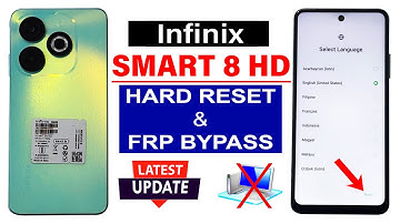 Infinix SMART 8 HD : Hard Reset & FRP Bypass - Without Computer (NEW METHOD)