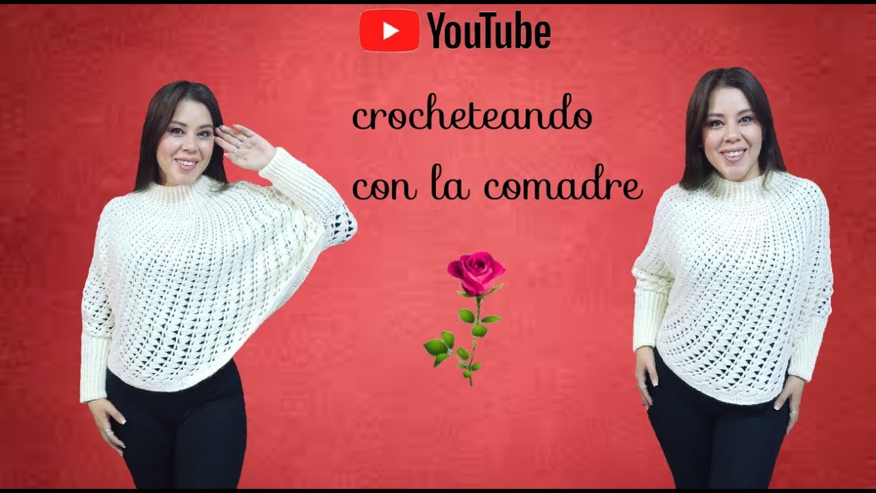 🌟Cápita con mangas a crochet 💖fácil y rápido🌹 crocheteando con la comadre parte#1