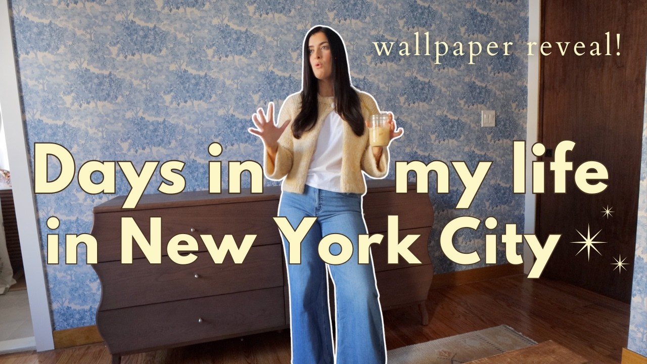 LIFE IN NYC as a 30-year-old! Peel and stick wallpaper, art party, new jeans & more