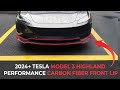 2024+ Tesla Model 3 Highland Performance Carbon Fiber Front Lip
