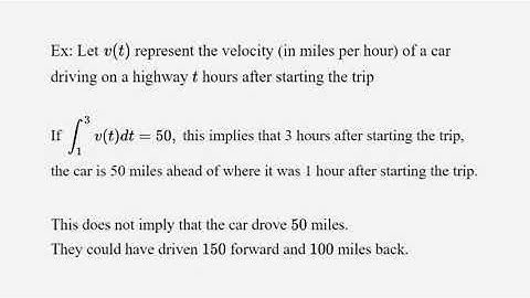 Interpreting Definite Integrals (Calculus)