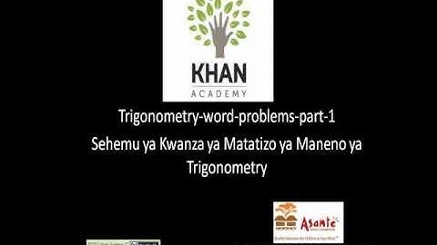 Trigonometry word problems (part 1)