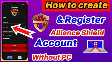 How To Register Alliance Shield Account #viral #trending