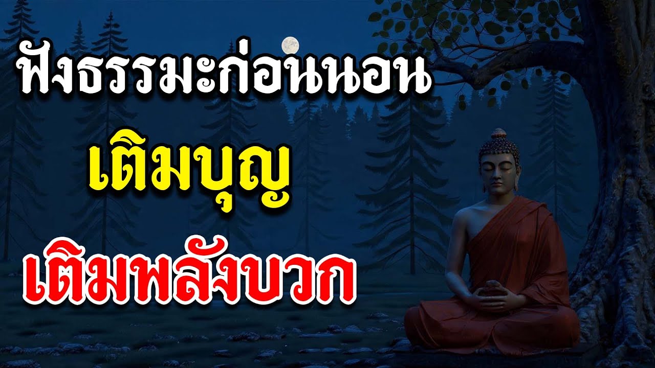ฟังธรรมะก่อนนอน เติมบุญ เติมพลังบวก | ฟังแล้วได้บุญมาก เปลี่ยนชีวิตให้เบาสงบ