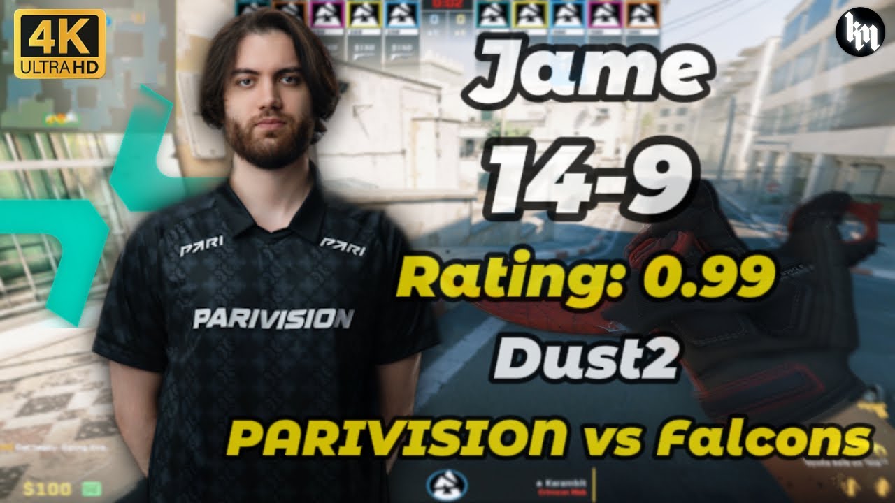 Jame (14-9) PARIVISION vs Falcons (Dust2) | BLAST Bounty 2026 Season 1 ...