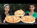 Amazing cooking Pizza with hot dog cheese and vegetable recipe