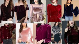 Velvet tops designs 2022|latest Velvet tops style for jeans  by @worldwidefashionanddramaicon65