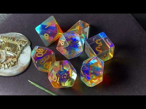 Sage's Crystal Glass Dice Set