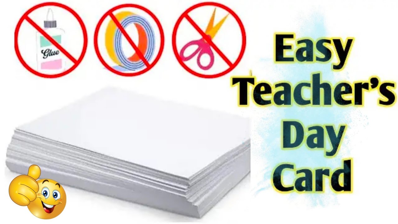 🥰 White Paper 🥰 Teacher's Day Card Ideas/ How To Make Teacher's Day Card/ Easy White Paper Card