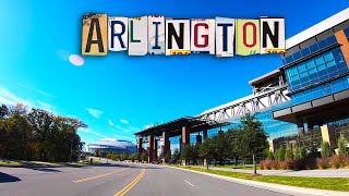 Arlington 4k - Driving the Entertainment District - Texas, USA