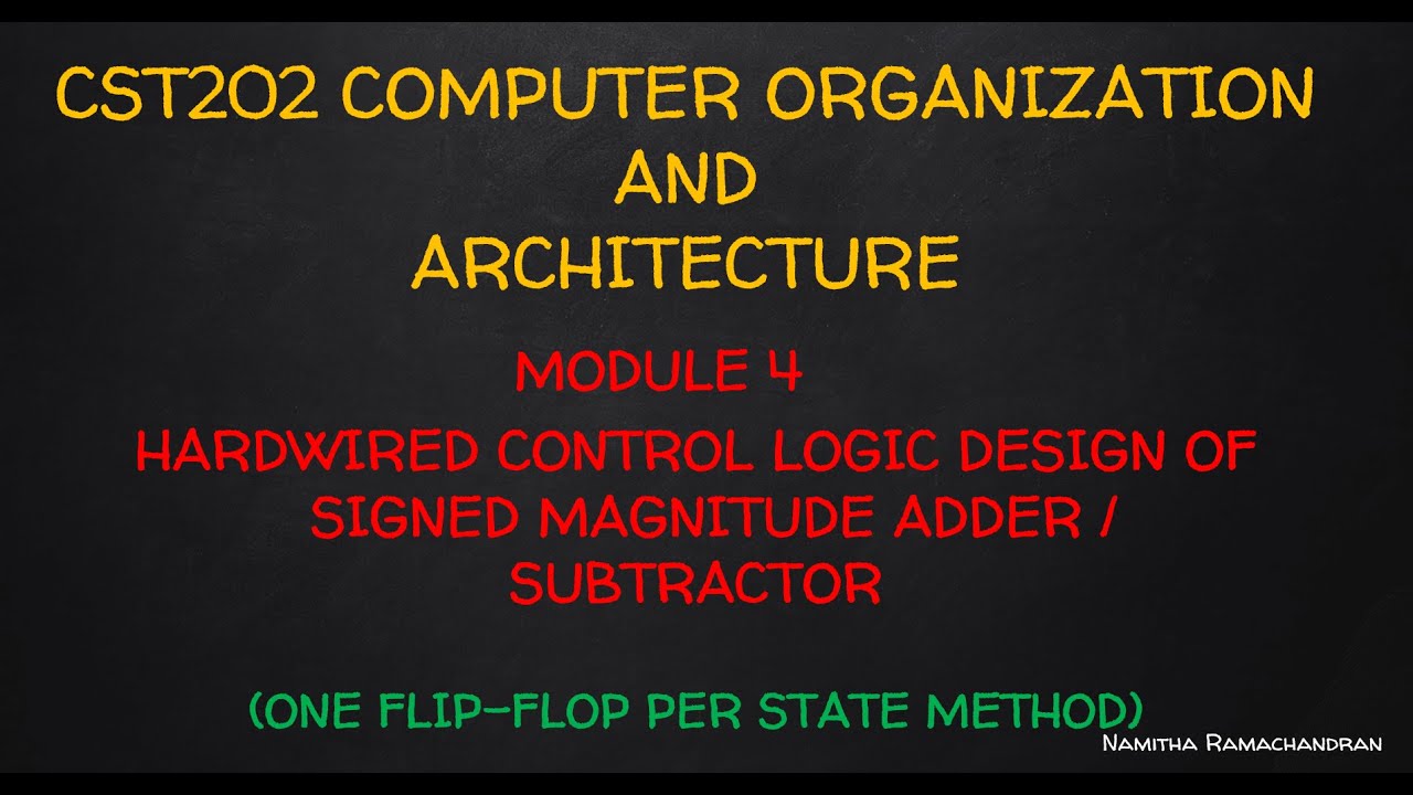 Adder Using Sign Magnitude HARDWIRED CONTROL LOGIC DESIGN FOR SIGNED MAGNITUDE ADDER/SUBTRACTOR ...