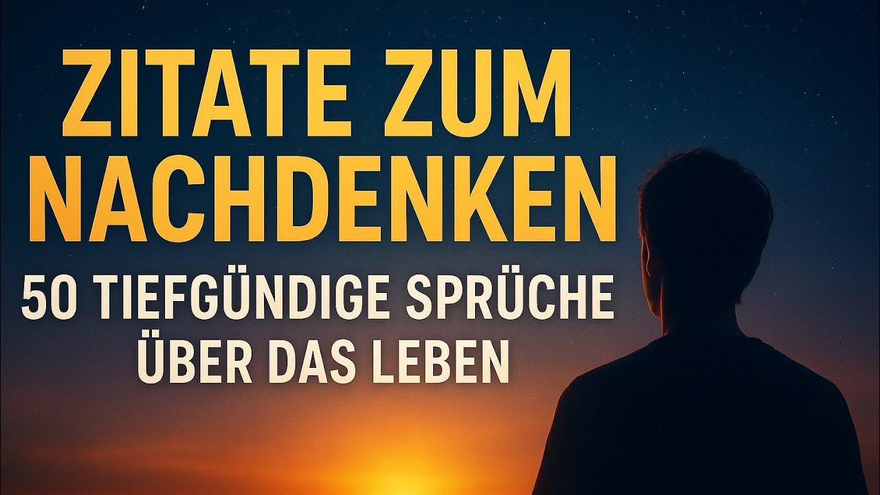 Zitate zum Nachdenken: 50 tiefgründige Sprüche über das Leben #zitate ...