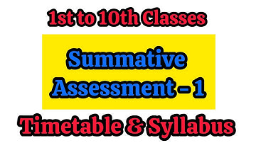 AP Summative Assessment-1/ Self Assessment Term-1 Exam Timetable & Syllabus 2025-2026 #sat1exam #sa1