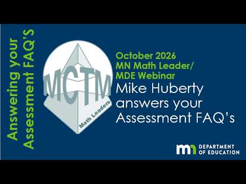 Video October 2026 MCA Math Assessment FAQs Webinar