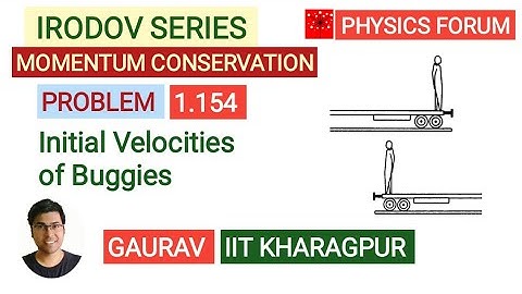 IRODOV 1.154 || Conservation of Linear Momentum || Initial Velocities of Buggies [HINDI]