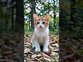 Kitten resting in meadow