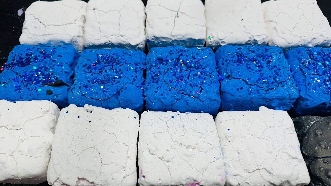 Soft Paste Dyed ASMR | Powdery plain Gym Chalk Crush | Blue Paste Crush