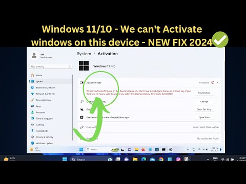 Windows 11/10 - We can't Activate windows on this device as we can't connect to your organization
