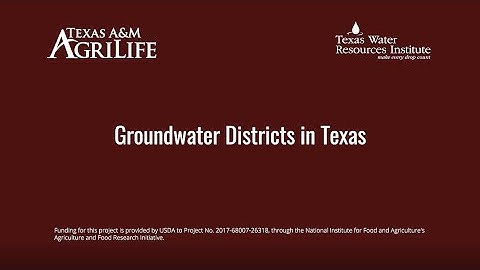 Rio Grande Water: Groundwater Districts in Texas