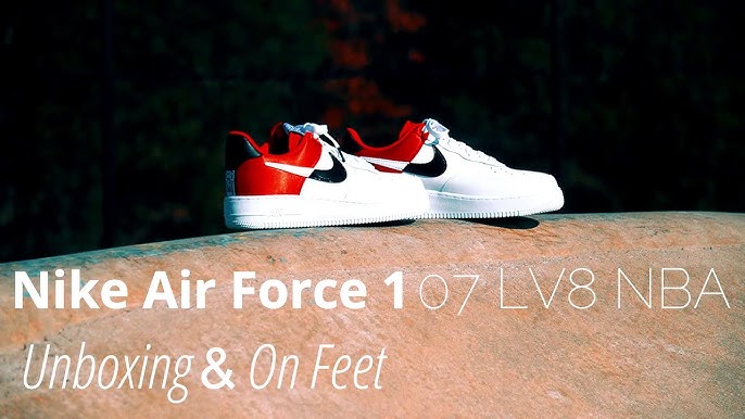 Nike Air Force 1 '07 LV8 1 NBA “red Satin” unboxing/Nike Air