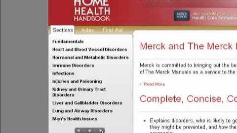 Navigating the Merck Manual Online
