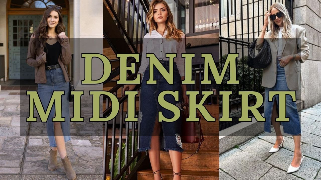 denim midi skirt2024秋冬 Stylish Denim Midi Skirt: The Perfect Versatile Piece for