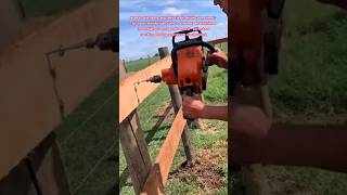 Chainsaw Hack: Extreme Torque Drilling ⚙️🔥 #tools #tips #tricks #lifehacks #how #diy #chainsaw