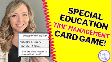 Time Management Card Game for Special Education Vocational Skills and Life Skills