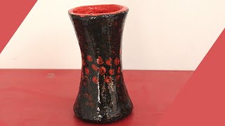 How To Make Cement Flower Vase Using Plastic Gl Ll Diy Cement Pot