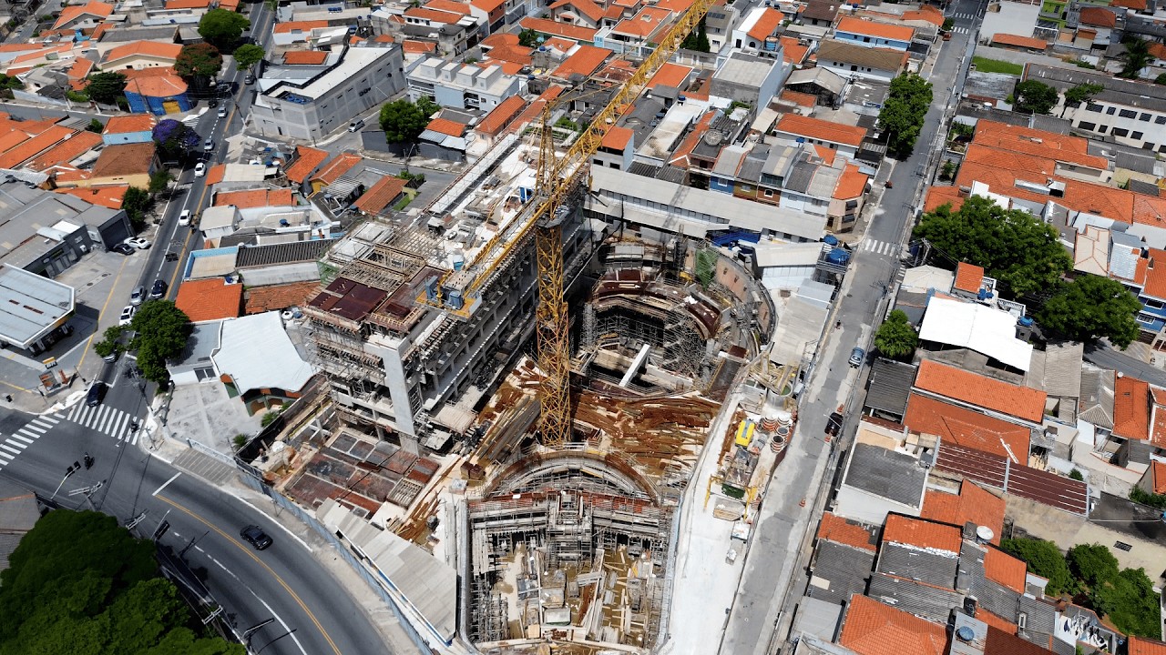 DRONE NA FUTURA ESTAÇÃO ORFANATO + VSE MADRID - OBRAS SUPER AVANÇADAS! 4K30FPS - DJI MINI 3