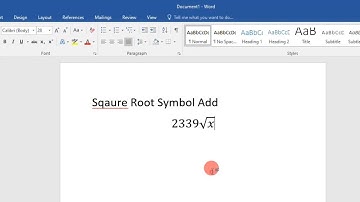 How To Insert Square Root Symbol In Ms Word @fxtechsolution