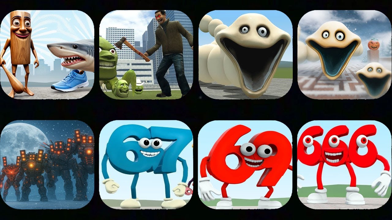 NEW EVOLUTION ROBLOX HUNGRY WORM'S AND LIN GANG MELON, 69 SAHUR in Nextbots vs Sandbox in Space