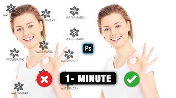 1min Tutorial Remove Watermarks in Photoshop | Photoshop Tutorial for Beginners