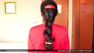 Top Clipped Half Folded Hair Braid | Everyday Folded Braid For Work/College | DIY Folded Hair Braid.