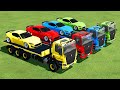 TRANSPORT OF COLORS ! SUPER LUXURY CARS TRANSPORTING WITH TRUCKS ! Farming Simulator 22 #48