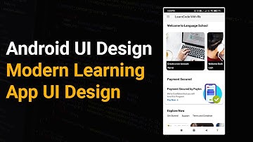 Android UI Design Tutorial | Modern Learning App UI Design | UiUX Tutorial