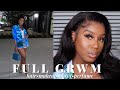 FULL GRWM: GOING TO DINNER & IM IN A RUSH| HAIR + MAKEUP + OUTFIT| SUNBER HAIR