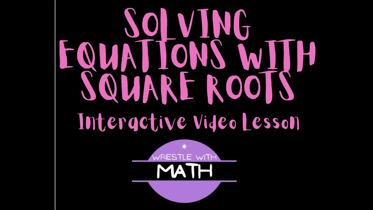  how to solve equations with square roots youtube