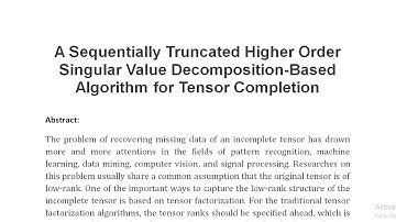 A Sequentially Truncated Higher Order Singular Value Decomposition Based Algorithm for Tensor Comple