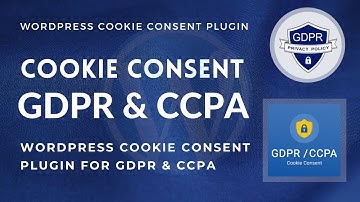 WordPress Cookie Consent Plugin for GDPR & CCPA | How To Set Up Gdpr & ccpa Cookie Consent