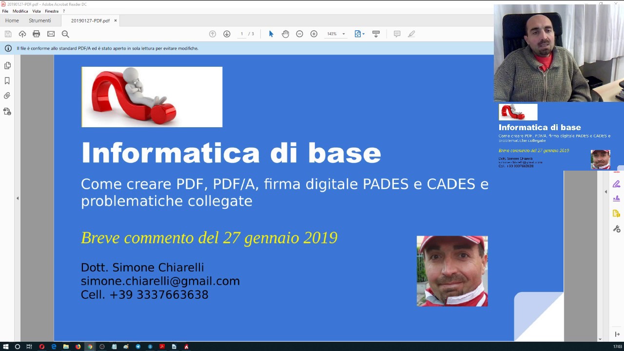 Informatica Di Base PDF A E Firma Digitale cades E Pades 27 