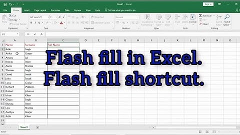 How to Use Flash Fill in Excel | Combine First Name and Surname Easily @Computerskillsandgk