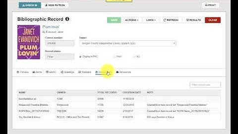 Viewing Bibliographic Record Information