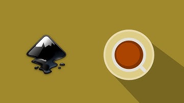 Cup and saucer flat design illustration in inkscape || Top view of cup || Inkscape Illustration