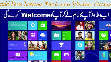 Add Voice Welcome Note in your Windows Startup