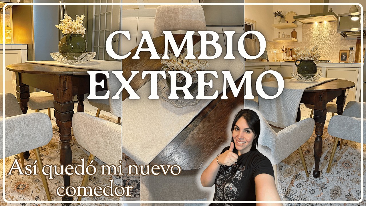 ¡EXTREMA TRANSFORMACIÓN! 😱 Así quedó mi nuevo comedor 🤎 Resultado final de gran cambio en mi hogar