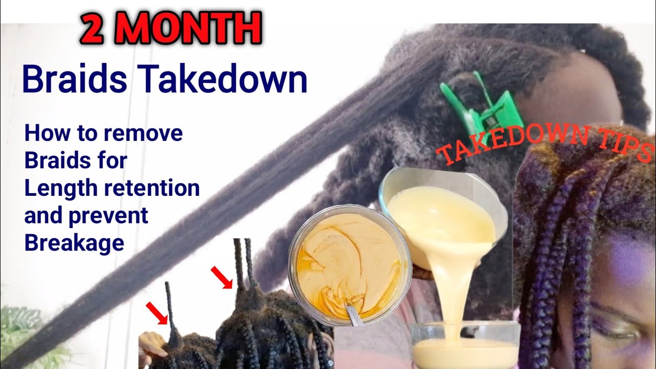 HOW TO REMOVE BRAIDS WITHOUT BREAKAGE AND BETTER LENGTH RETENTION | NATURAL HAIR GROWTH TIPS|4C HAIR